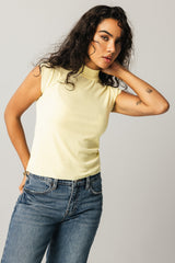 Sunny Mock Neck Top in Yellow