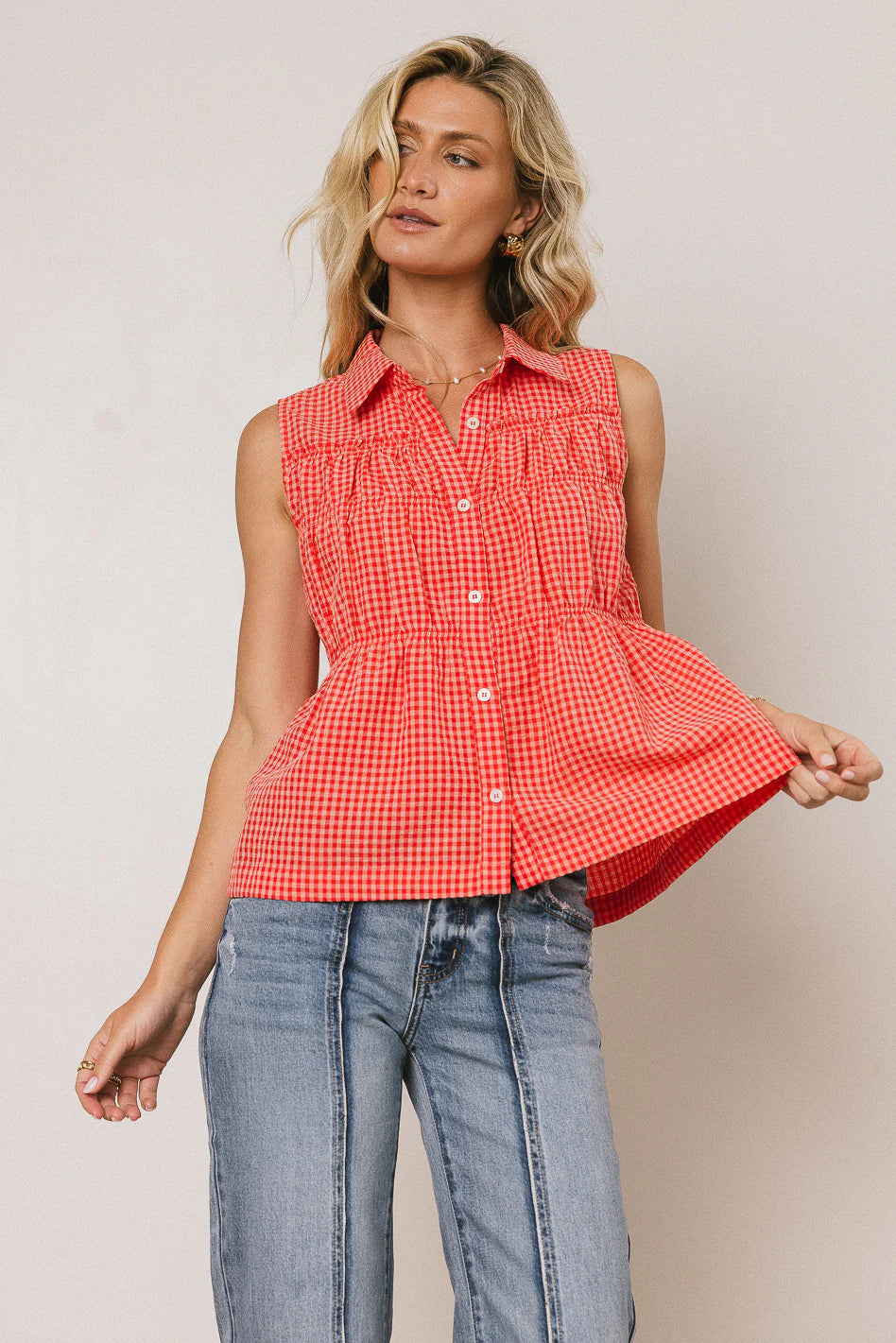 Lea Gingham Blouse