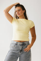 Martha Boatneck Top in Yellow