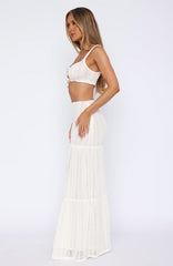 Back To Summer Maxi Skirt White