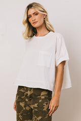 Ria Boxy Tee in White