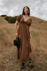Kaydence Maxi Dress in Brown