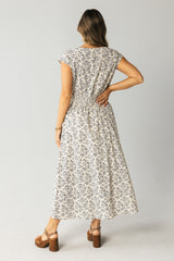 Heather Floral Maxi Dress in Blue