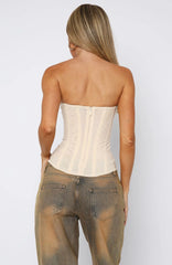 Tell Me A Secret Strapless Bustier Cream
