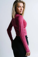 Louise Fitted Top in Red