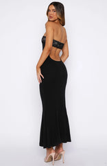 Pearl And Prosecco Midi Dress Black