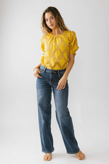 Noelle Loose Blouse in Yellow