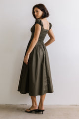 Patricia Midi Dress in Olive