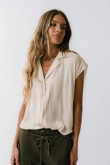 Poppy Collared Blouse in Cream