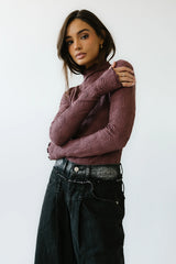 Benny Textured Top in Berry