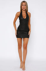 Holdin' Me Back Mini Dress Black