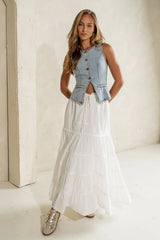 Piper Denim Button Up in Light Wash