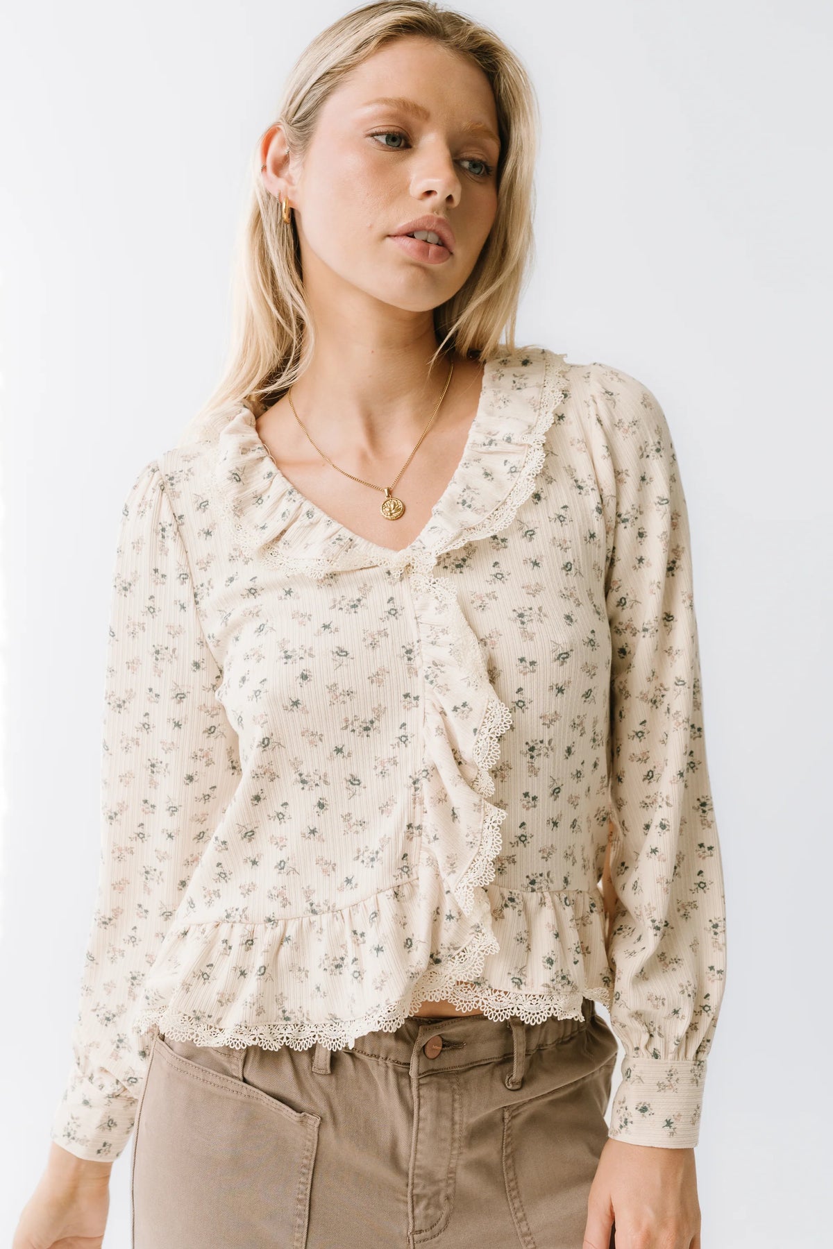Monty Floral Ruffle Top