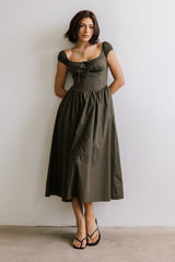 Patricia Midi Dress in Olive