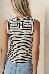 Zia Striped Tank in Black