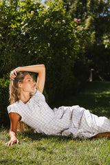 Amani Plaid Maxi Dress