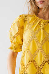 Noelle Loose Blouse in Yellow