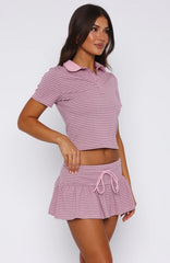 Check The Scores Mini Skirt Pink