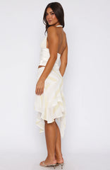 Crazy Romantic Midi Skirt Citrus Stripe