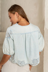 Lennon Floral Embroidered Blouse