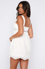 Let It Flow Mini Dress White