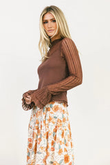 Mars Lace Top in Plum