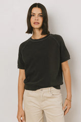 Pauly Short Sleeve Top in Black