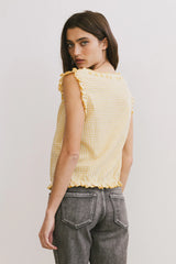 Calvin Gingham Tank in Yellow