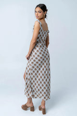 Renae Plaid Maxi Dress
