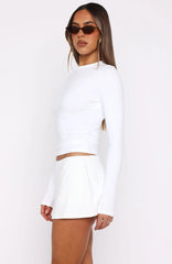 Hard To Please Mini Skort White