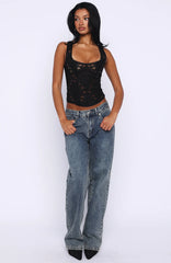 Sunset Kisses Bustier Black