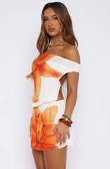 Mystified Off Shoulder Mini Dress Marigold Twist