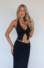 Made You Look Halter Top Black