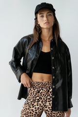 Bruno Vegan Leather Shacket