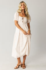 Kelsie Floral Midi Dress in Pink
