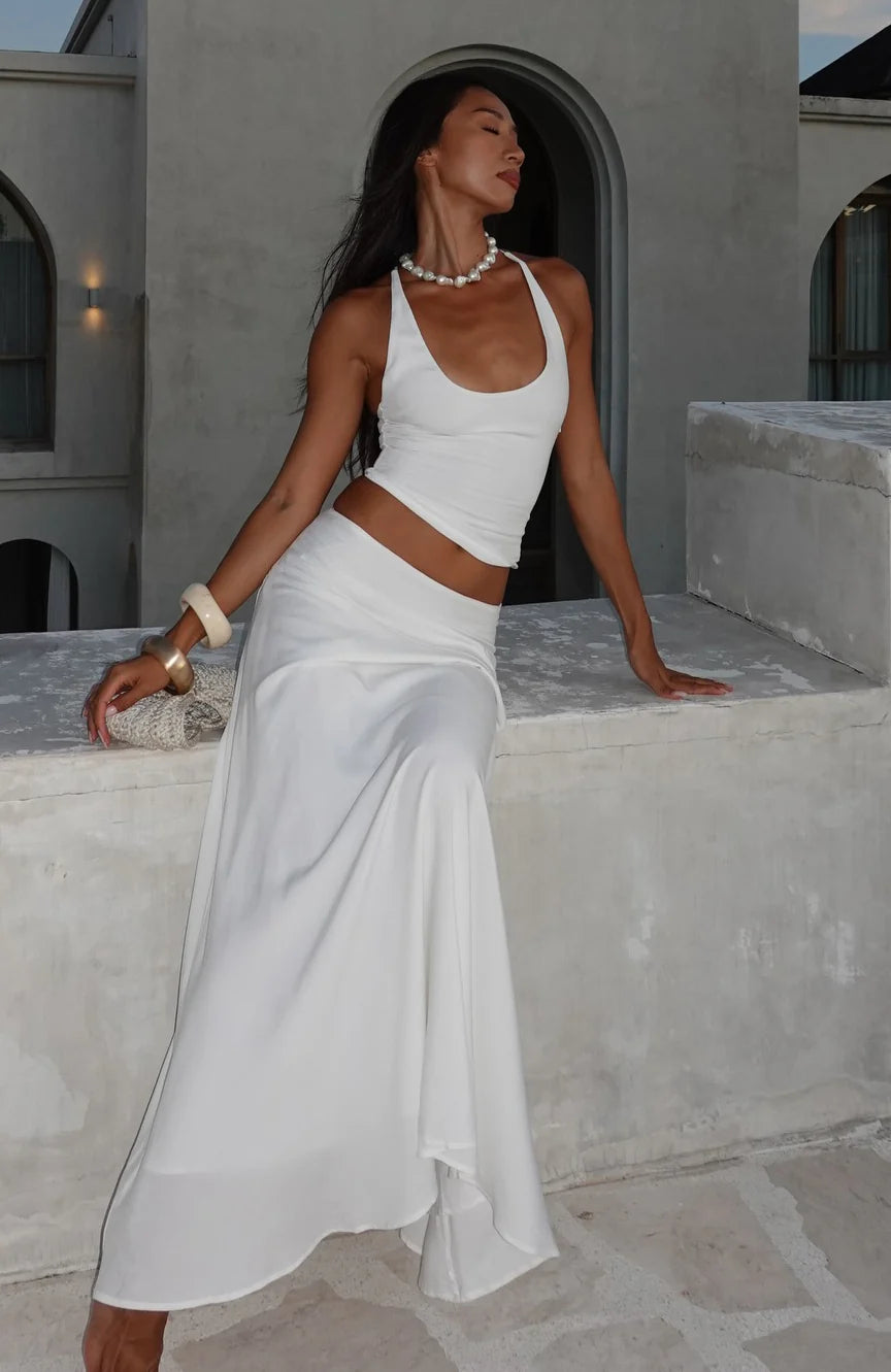 Sunbliss Maxi Skirt White