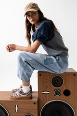 Rory Contrast Top in Denim