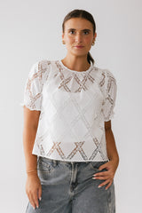 Noelle Loose Blouse in White