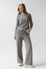 April Striped Top in Grey